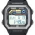 WS-1600H-1A Casio Standard Digital sat s crnom narukvicom od smole, kvarcni, 100M vodootporan, muški
