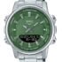 AMW-880D-3AV Casio Analogni Digitalni Sat od nehrđajućeg čelika s zelenim brojčanikom, kvarcni, muški