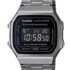 A168WGG-1B Retro digitalni Casio sat od nehrđajućeg čelika s crnim brojčanikom, kvarcni, uniseks