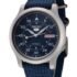 U835 Seiko 5 vojni sat s plavim brojčanikom, automatik, 21 dragulj, remen od najlona - muški
