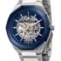 R8823142004- Maserati Stile, Sat s prikazom mehanizma, Nehrđajući čelik, Plavi brojčanik, Automatski, 100M, Muški sat